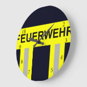 フェイアウーバー記号の均一な黒 ラージ壁時計 (傾斜)