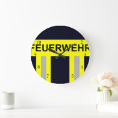 フェイアウーバー記号の均一な黒 ラージ壁時計 (ホーム)