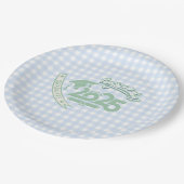 フェイイとローレンライトブルーギンガム卒業2025 ペーパープレート (アングル)