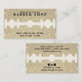 フェイクかみそり黄金グリッターテクスチャ名刺 名刺 (正面/裏面)