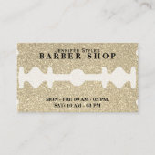 フェイクかみそり黄金グリッターテクスチャ名刺 名刺 (正面)
