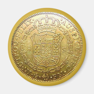 フェイクでスペインのな金ゴールドのダブルーンは再生の後につきます マグネット
