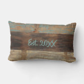 フェイクで動揺してな木は、姓米国東部標準時刻の日付を加えます ランバークッション (裏面)