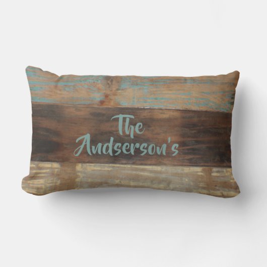 フェイクで動揺してな木は、姓米国東部標準時刻の日付を加えます ランバークッション (正面)