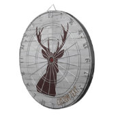 フェイクで白い木製のダート盤のスプレーの色彩の鮮やかなシカ ダーツボード (正面右)