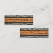 フェイクで素朴な乾燥した木製の穀物の樹皮 スキニー名刺 (正面/裏面)