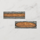 フェイクで素朴な乾燥した木製の穀物の樹皮 スキニー名刺 (正面/裏面)