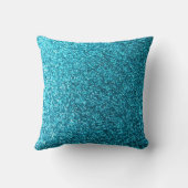 フェイクで青いグリッター クッション (裏面)