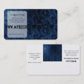 フェイクで青いビロードの渦巻 名刺 (正面/裏面)