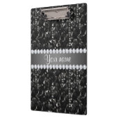 フェイクで黒いスパンコールおよびダイヤモンド クリップボード (左)