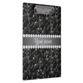 フェイクで黒いスパンコールおよびダイヤモンド クリップボード (右)