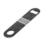 フェイクで黒いスパンコールの輝きおよびダイヤモンド スピード栓抜き (裏面アングル)