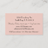 フェイクで黒いピンクのレースのフランスのなヴィンテージの名刺 名刺 (裏面)