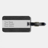 フェイクで黒い革 ラゲッジタグ (裏面横)