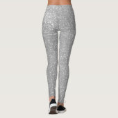 フェイクなきらめく銀製のグリッターによって印刷されるleggingタイツ レギンス (裏面)