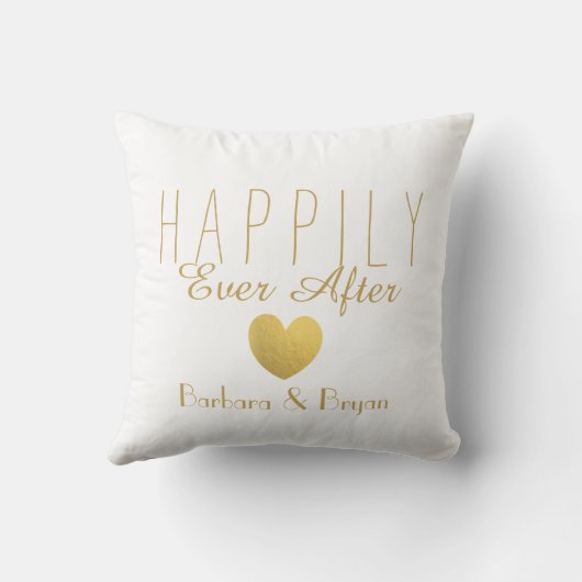 フェイクなその後ずっと幸福に金ゴールドの装飾用クッション クッション (裏面)