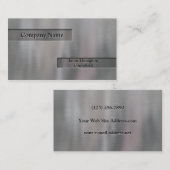 フェイクなエンボスによってブラシをかけられるアルミニウム 名刺 (正面/裏面)