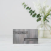 フェイクなエンボスによってブラシをかけられるアルミニウム 名刺 (スタンド正面)