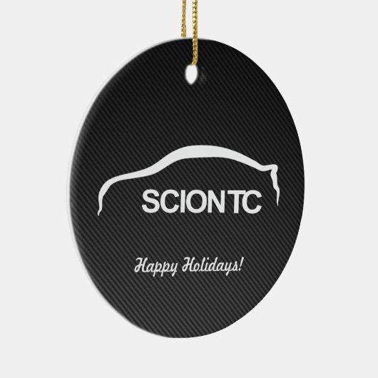 フェイクなカーボンオーナメントが付いている御曹司TCの白いシルエット セラミックオーナメント (右)