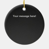 フェイクなカーボンオーナメントが付いている御曹司TCの白いシルエット セラミックオーナメント (裏面)