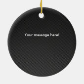 フェイクなカーボン繊維が付いている350Z白いシルエット セラミックオーナメント (裏面)