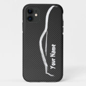 "フェイクなカーボン繊維とのあなたの名前" 350zを加えて下さい Case-Mate iPhoneケース (裏面)