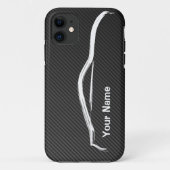 "フェイクなカーボン繊維とのあなたの名前" 370zを加えて下さい Case-Mate iPhoneケース (裏面)