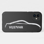 フェイクなカーボン繊維との"VQ37VHR" 370z Case-Mate iPhoneケース (裏面(横))