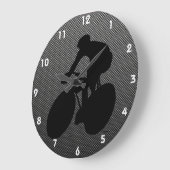 フェイクなカーボン繊維のサイクリング ラージ壁時計 (傾斜)