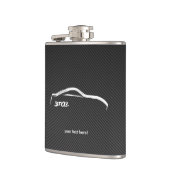 フェイクなカーボン繊維の日産350Z フラスク (左)