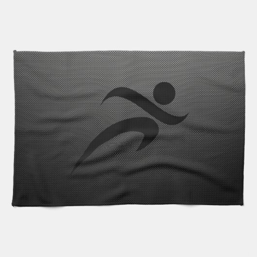 フェイクなカーボン繊維; 走ること キッチンタオル (横)