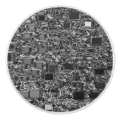 フェイクなクロム小型箱の背景 セラミックノブ (正面)