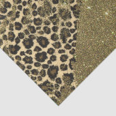 フェイクなグリッターのクラシックなヒョウのプリントブラシストローク 薄葉紙 (詳細)