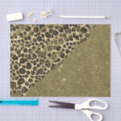 フェイクなグリッターのクラシックなヒョウのプリントブラシストローク 薄葉紙 (クラフト)