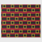 フェイクなグリッターのサンタベルトパターン ラッピングペーパー (フラット)