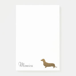 フェイクなグリッターのダックスフントアイコン|名前をカスタムするのテンプレート ポストイット