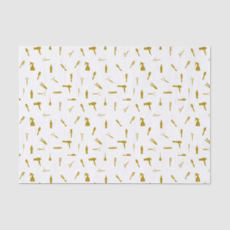 フェイクなグリッターの美容師はティッシュペーパーに用具を使います 薄葉紙