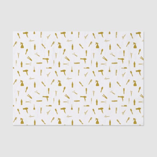 フェイクなグリッターの美容師はティッシュペーパーに用具を使います 薄葉紙 (正面)