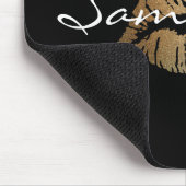 フェイクなグリッターの金ゴールドのキス マウスパッド (コーナー)