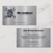 フェイクなステンレス鋼のオートバイの名刺 名刺 (正面/裏面)