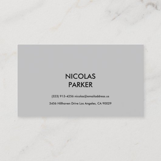 フェイクなステンレス鋼のInoxの金属の一見のモノグラム 名刺 (裏面)