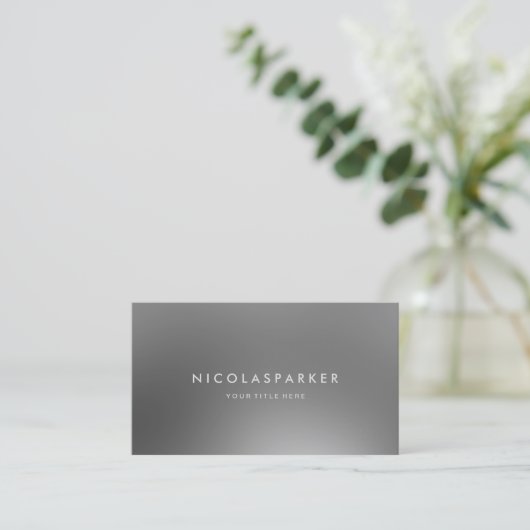 フェイクなステンレス鋼のInoxの金属の一見 名刺 (スタンド正面)