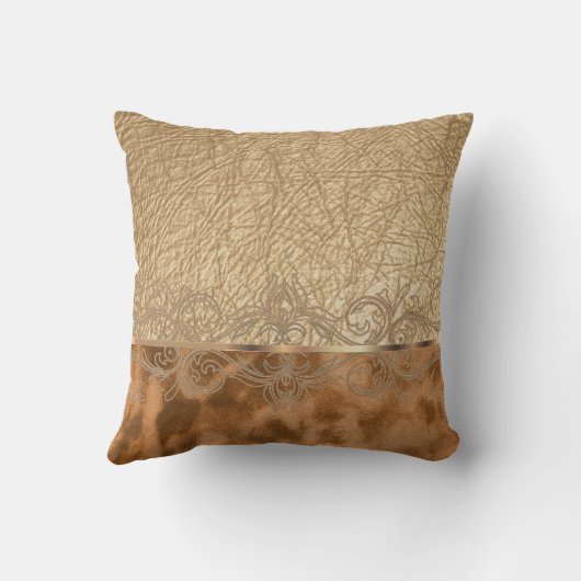 フェイクなタンの革及びスエードの質のデザイン クッション (裏面)