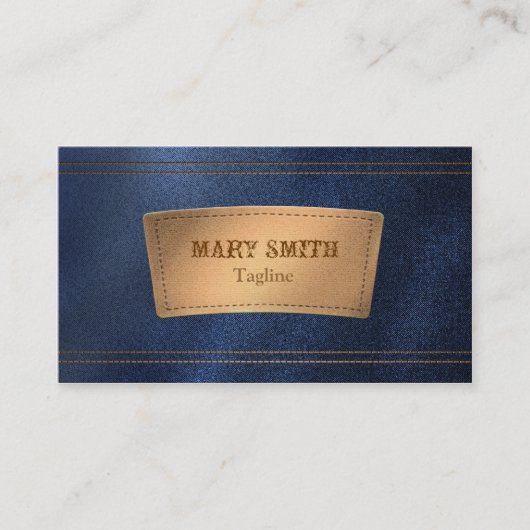フェイクなデニム及び革ブティックの名刺 名刺 (正面)