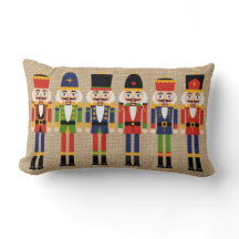 フェイクなバーラップのくるみ割りのクリスマスの枕