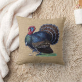 フェイクなバーラップの枕のヴィンテージトルコ クッション (ブランケット)