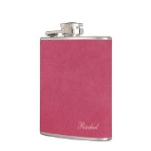 フェイクなピンクの革 フラスク (左)