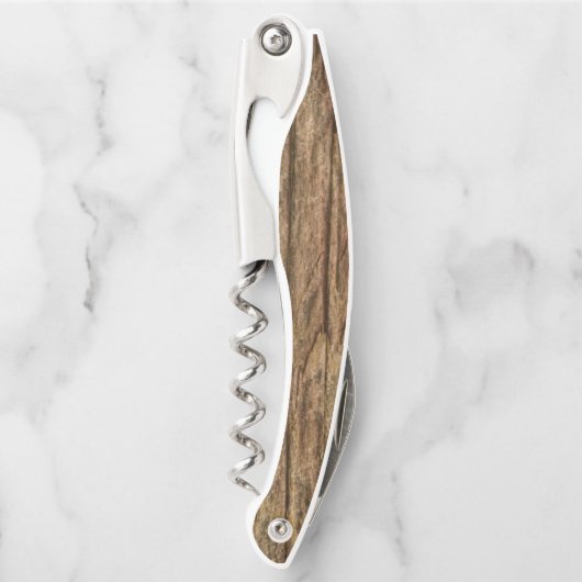 フェイクなブラウンの納屋木 ソムリエナイフ (正面)