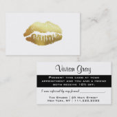 フェイクなホイルのはっきりしたなサロンの紹介カード-白の金ゴールド 紹介カード (正面/裏面)