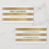 フェイクなホイルのストライプな名刺 名刺 (正面/裏面)